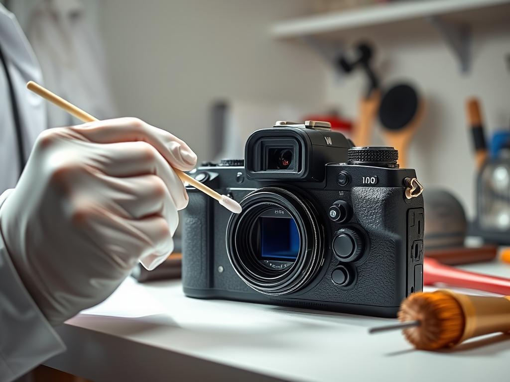 pembersihan sensor kamera panduan aman